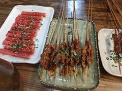 烤五花肉-大漠留香盐池滩羊烧烤餐厅(向阳步行街店)
