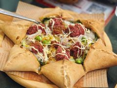 樱花鸡芋泥蘑菇卷边披萨-米兰西点(顺城区政府店)