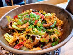 干锅有机菜花炒八代-山东宾馆·齐鲁苑餐厅