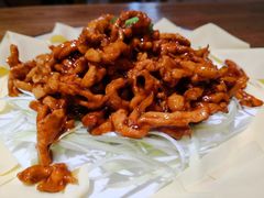 京酱肉丝-东来菜馆•手抓海鲜家常菜•海鲜锅贴(鸽子窝店)