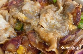Chinese Sausage and Beef Sliding Egg Rice