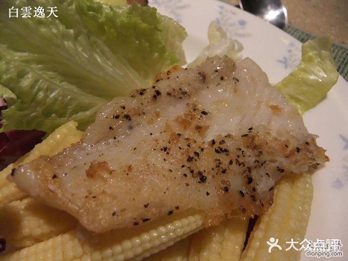 亮马河饭店翠雅咖啡厅煎石斑鱼图片