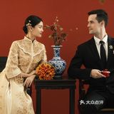 复古中式婚纱照 旧时光的恋人
