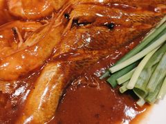 葱烧深海黄鱼-渔家风味·鲅鱼水饺·央视展播·海鲜天津菜(开发区店)