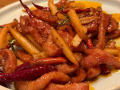 青柠麻香炒松板肉-新白鹿餐厅(龙游路总店·杭帮菜名店)