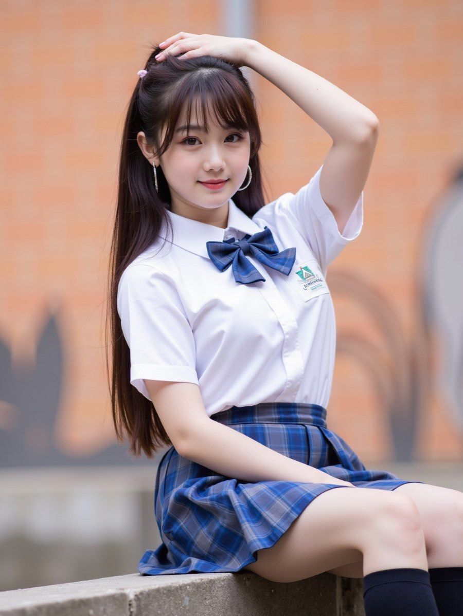 校园风格少女