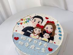 -咖咖熊蛋糕定制·英国蓝风车动物性淡奶油