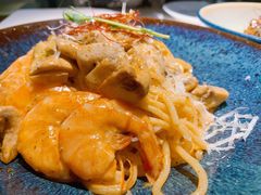 芝士蘑菇鲜虾意大利面-BE BRIGHT KITCHEN(正佳广场店)