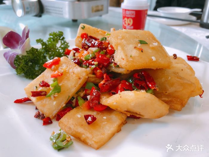 人文三袁荆沙风味香煎米豆腐图片 - 第1张