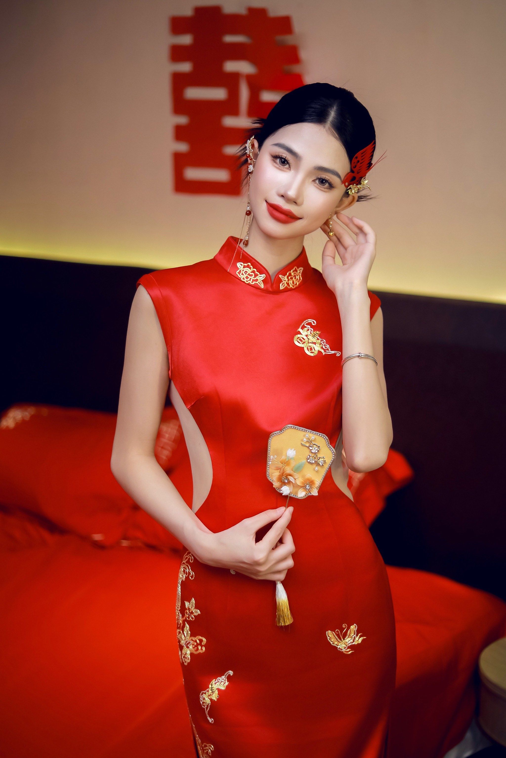 新中式旗袍✨婚礼穿红色旗袍真的太美了 佛山婚