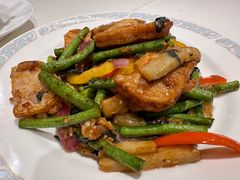 紫苏豆角茄子炒藕夹-东海海鲜酒家(中信广场店)