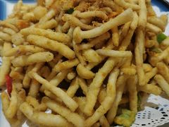 蛋黄肉松白玉菇-大眼锅贴水饺(河东店)