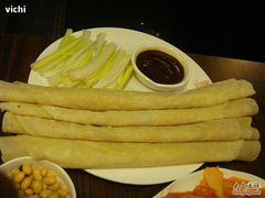 白烙单饼大葱蘸酱-吕氏疙瘩汤·私家菜馆(慈云寺店)