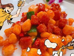 富硒山药熘猪颈肉-香香海南菜餐厅