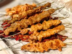 钢签羊肉串-谷丽羊肉串·新疆烧烤·羊肉火锅大排档·原老马烧烤(砂子塘店)