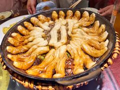 大公鸡粘卷子-华盛园卷子王农家菜水库鱼