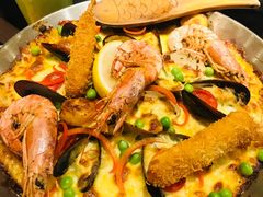 招牌芝士焗大虾海鲜饭-四季天方包子