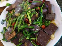 韭菜炒羊血-莒县世起全羊馆(塔桥人家店)