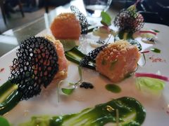 挪威三文鱼配法葱酱汁-AZUL by FUEL蓝色·法式酒馆(琶醍店)