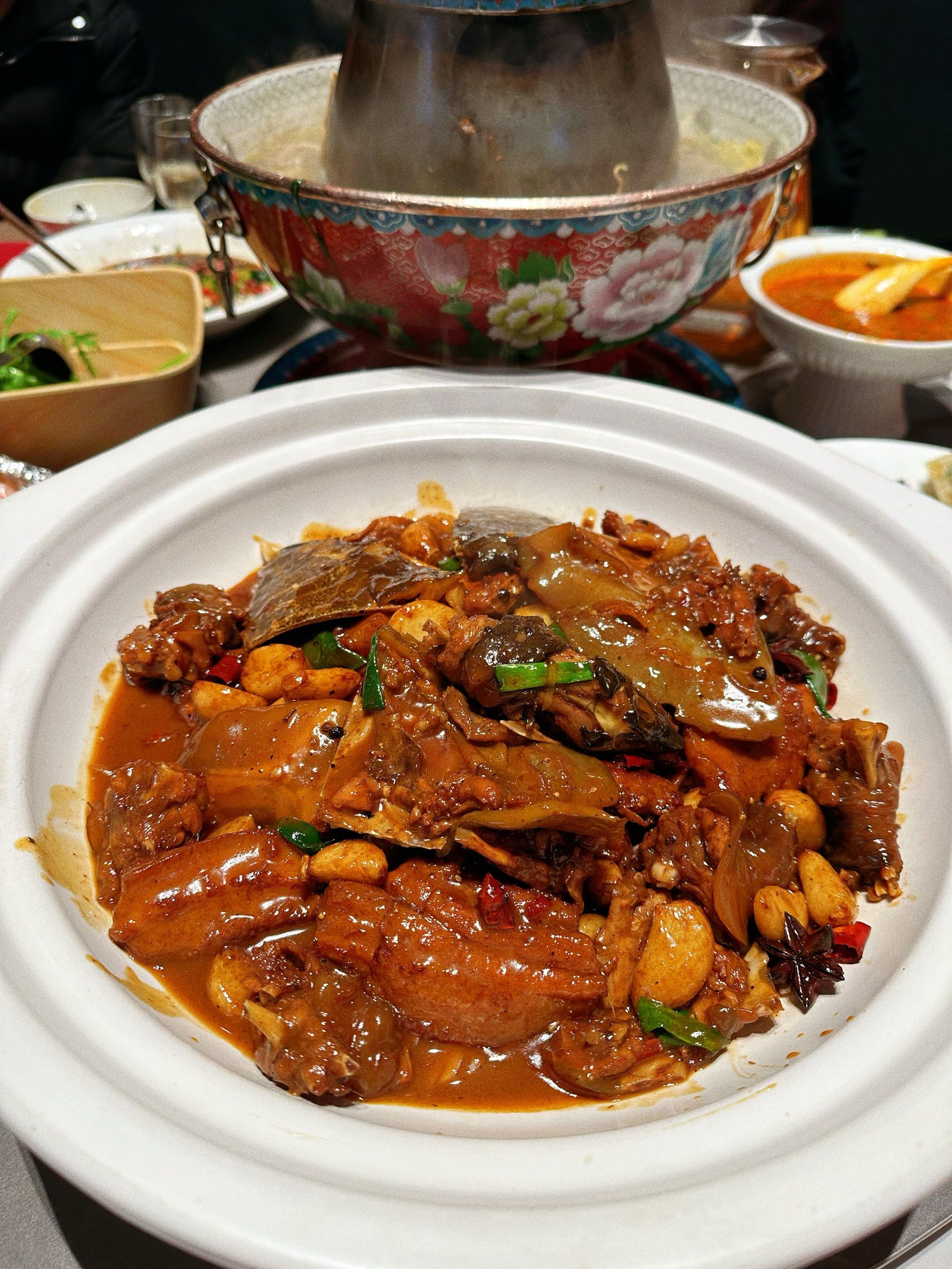 甲鱼捞饭和铜锅涮羊肉