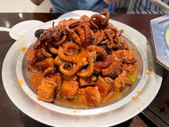 活八爪鱼炖红烧肉-赶海部落海鲜城(海阳路店)