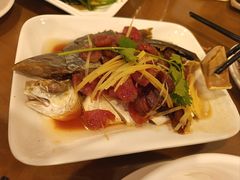 金鲳鱼蒸腊味-大唐靓汤江门私房菜(景田店)