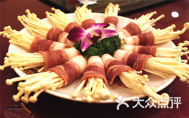 小白山韩式石板煎肉酒楼培根卷金针菇图片 - 第9张