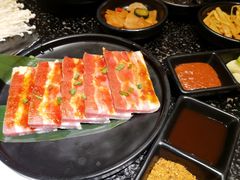 调味猪五花-九田家黑牛烤肉料理(中北镇店)
