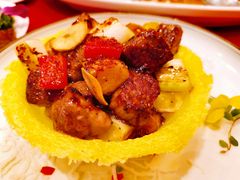 蒜片京葱爆雪花牛肉粒-北园酒家(小北路店)