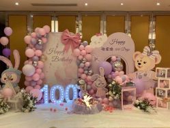 -团子宝宝宴派对百日宴生日布置策划·求婚策划·气球布置别墅民宿