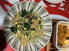 菠菜豆芽拌面筋-汉唐宴长安食府