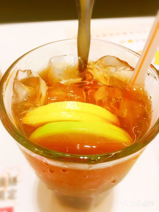香港新文華茶餐廳(海岸城店)冻柠檬红茶图片