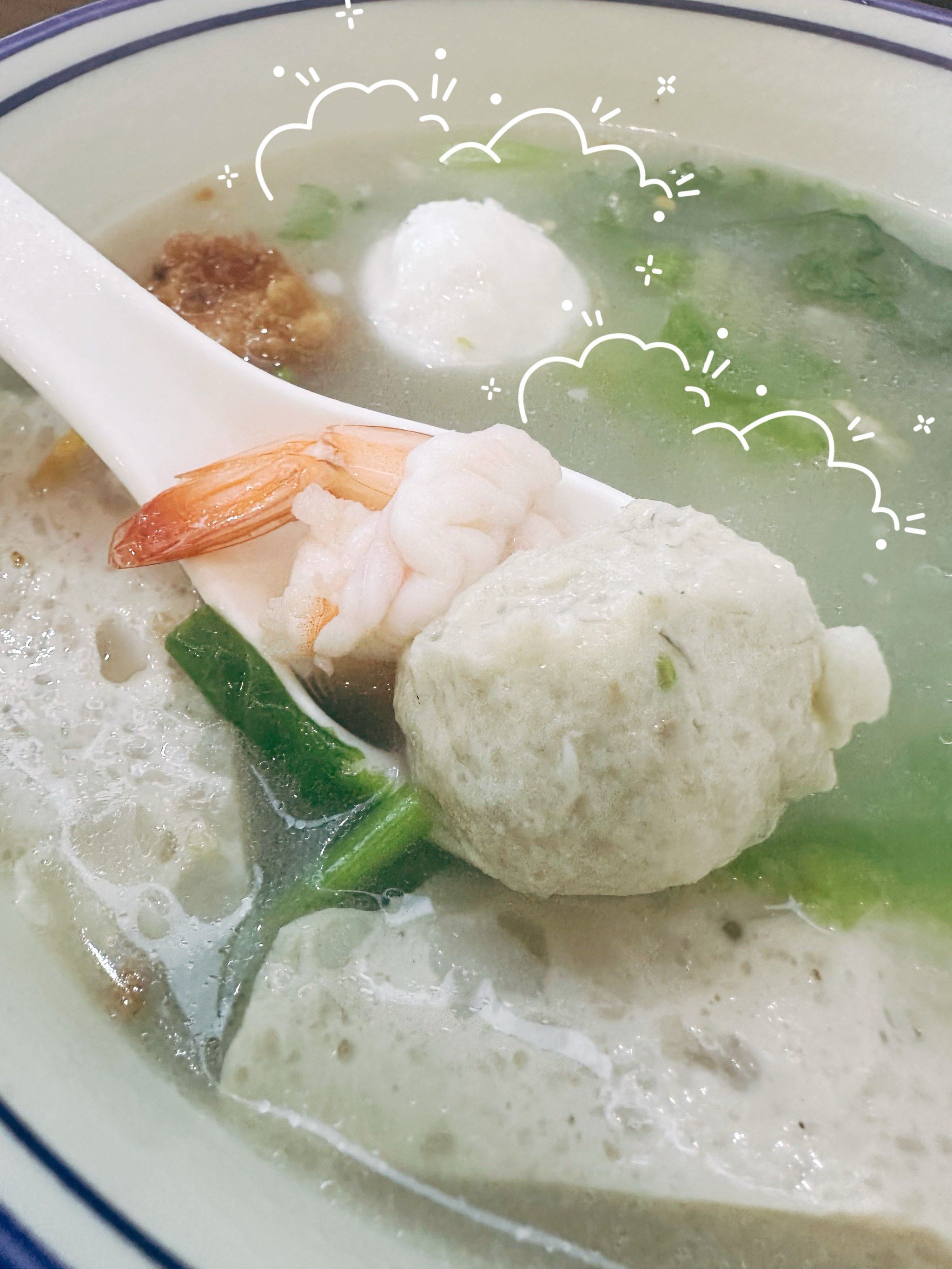 海鲜什锦汤来一大碗!