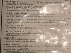菜单-Versailles Restaurant Cuban Cuisine