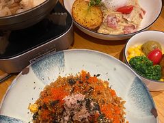 卡邦尼白汁扁意粉配水波蛋-森Some Fusion(荔湾店)