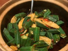豆酱炒秋葵-南拳十三姨·潮汕砂锅粥(世纪金源店)