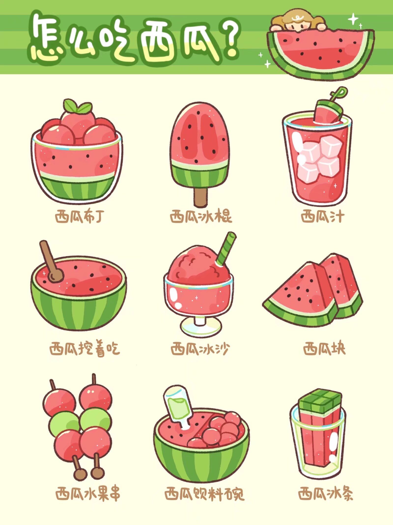🍉怎么吃西瓜?