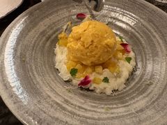 芝士米布丁配芒果雪芭-LESCEDARS Brasserie Bistro香柏树