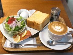 三文鱼烤土司套餐-OGAWA COFFEE 京都駅中央口店