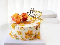 橙黄橘绿天秤座女士主题款-艾加柒克蛋糕茶歇甜品台(春熙路店)