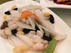 鑫鑫の健康四宝炒虾仁-金八仙酒店