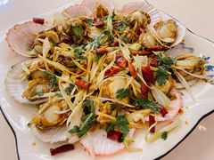 油泼扇贝-富临港·蒸汽海鲜·手抓海鲜·炒菜(栈桥店)