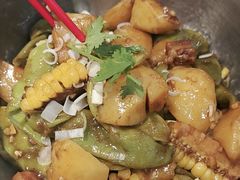 压锅油豆角-福禄财东北菜(珠江帝景店)