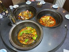 排骨土豆豆角玉米茄子南瓜铁锅炖-缘福乡村铁锅炖民宿(八达岭店)