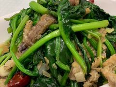 虾爬子肉炒菠菜-双井轩(双井店)