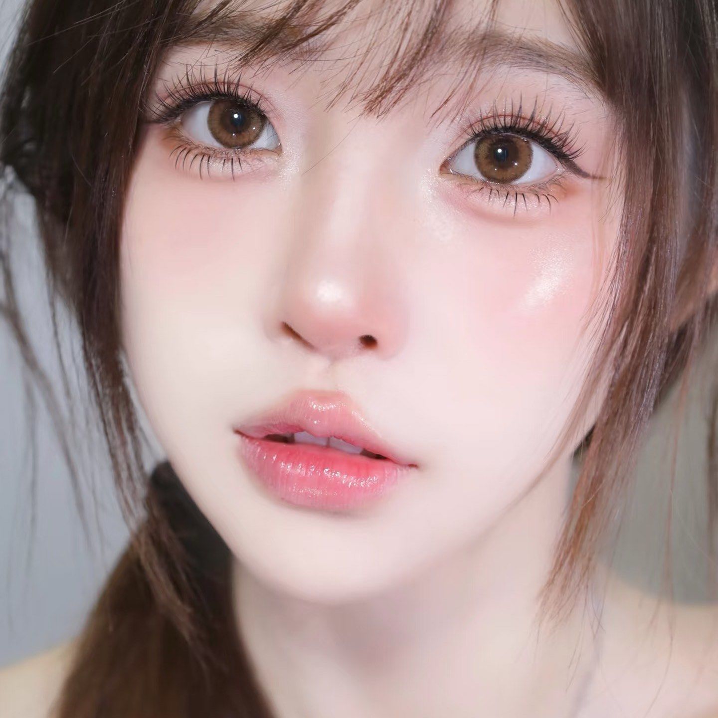 少女感满满的裸妆眼