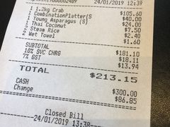 账单-无招牌海鲜餐厅(滨海艺术中心店)