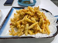 蛋黄肉松白玉菇-大眼锅贴水饺(河东店)