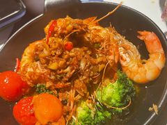 黄油蒜香油浸黑虎虾-火山屋台(新街口店)