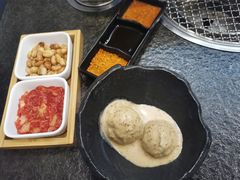 和风芝麻土豆泥沙拉-芝士牛炭火烤肉